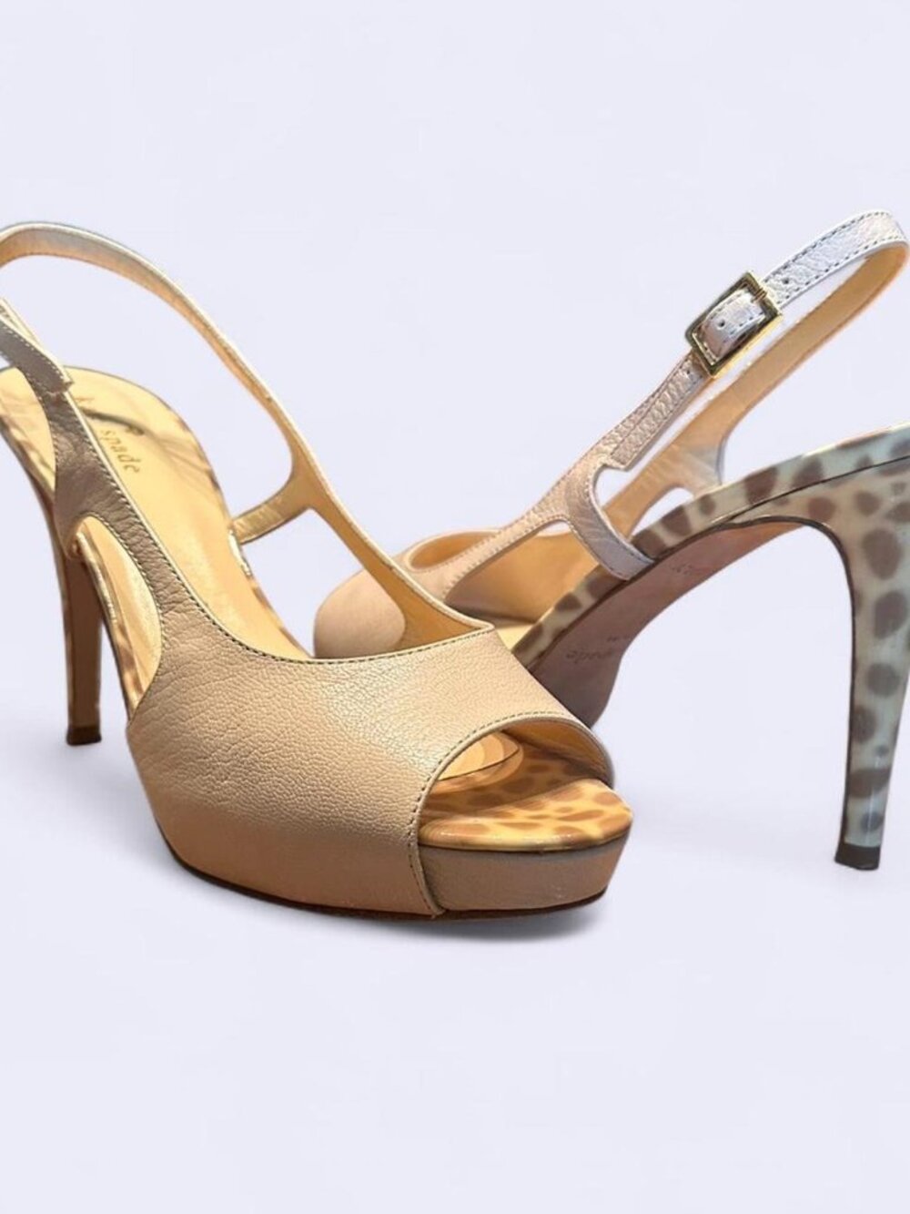 Kate Spade Cream & Leopard Stiletto Heels | Size 7 | Worn once!